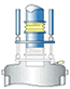 Static seal with pneumatic lifting device